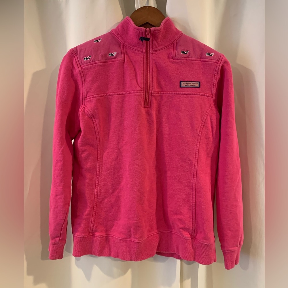 Vineyard Vines 1/4 Zip-up Pink Size Small